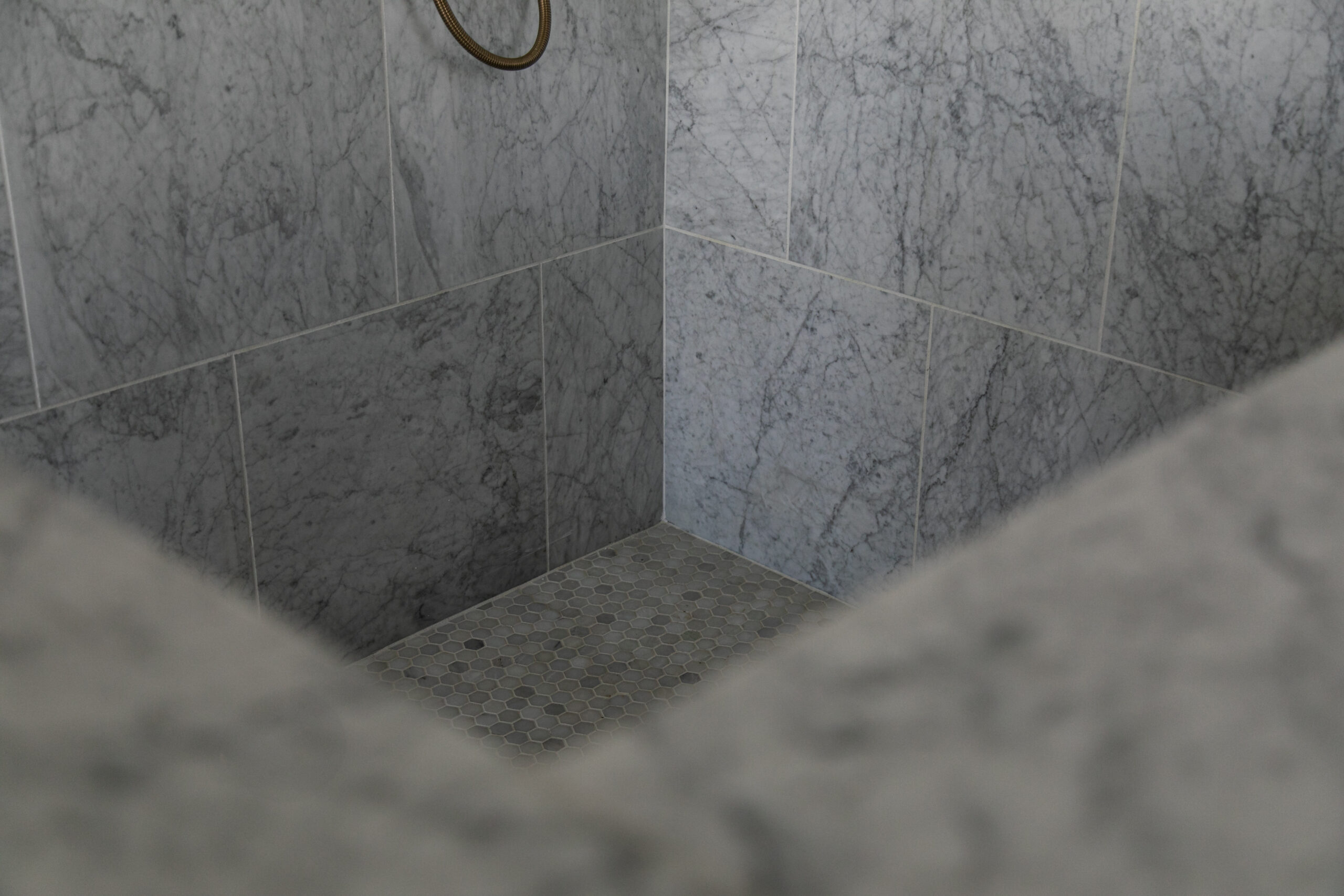 Complete Bathroom Remodel - Grey Shower